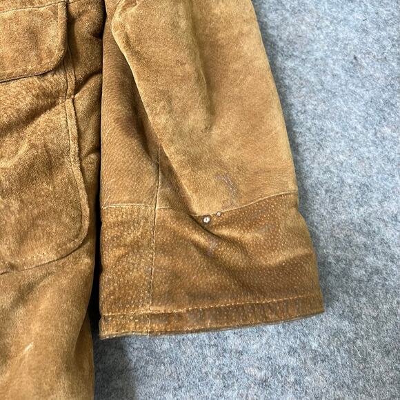 Wilson’s Leather Adventure Bound Men’s Suede Utility Jacket Coat Lined- Large - Picture 3 of 16